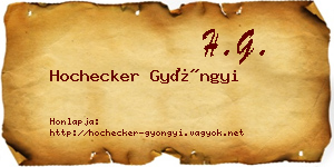 Hochecker Gyöngyi névjegykártya