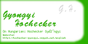 gyongyi hochecker business card